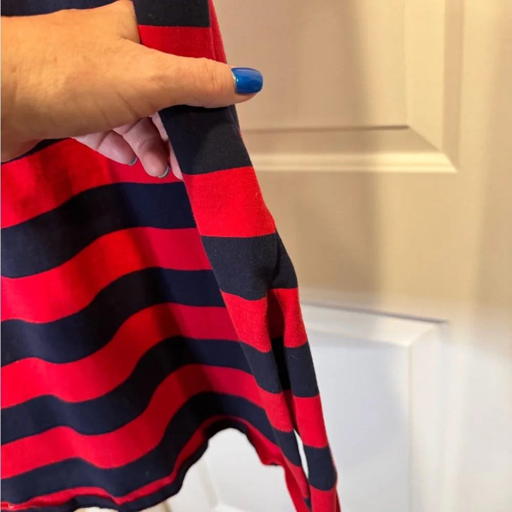 a new day Red and Navy Striped Tank Maxi Dress Size Medium - Picture 3 of 7